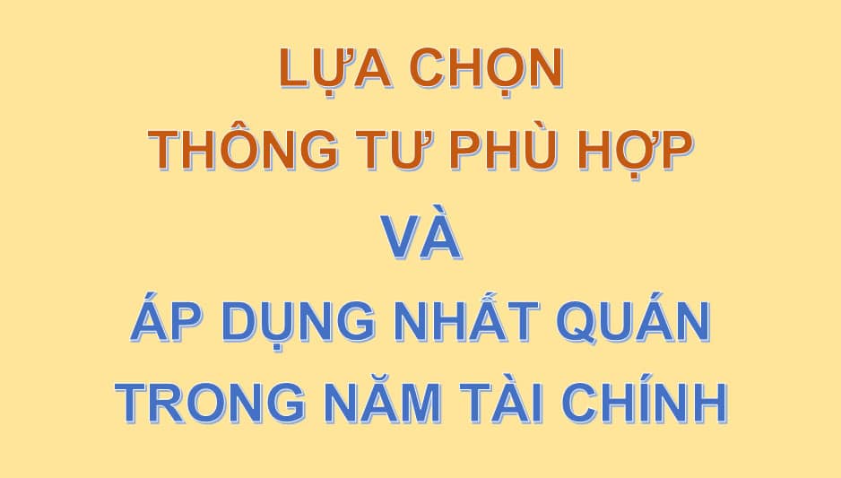 Lựa chọn thông tư kế toán trong hồ sơ thuế ban đầu