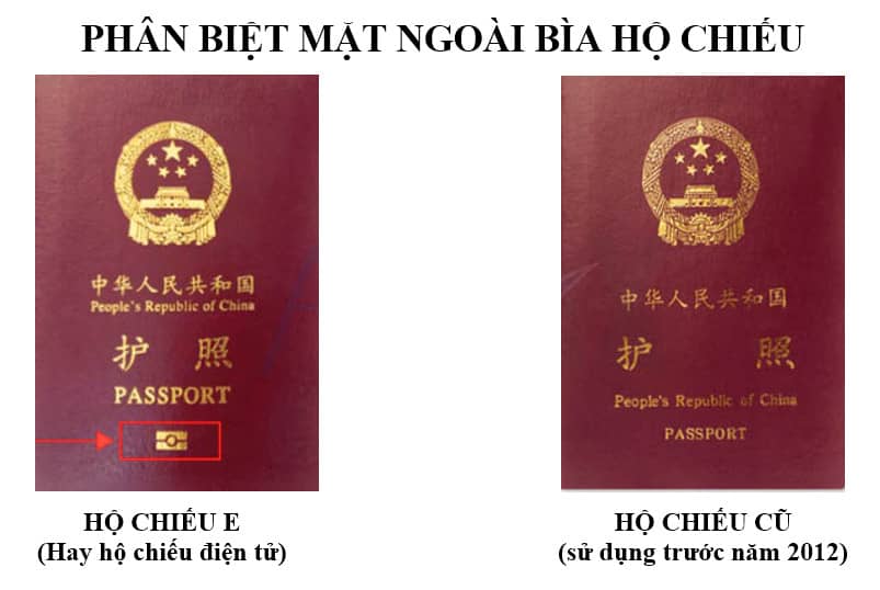 Phân biệt mặt ngoài hộ chiếu Trung Quốc