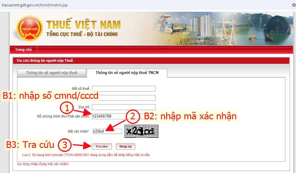 Hướng dẫn tra cứu MST TNCN