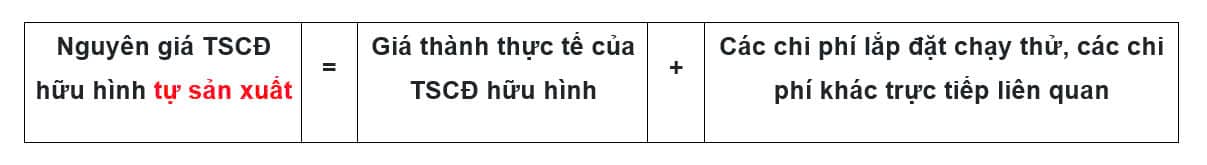 Nguyên giá TSCĐ hữu hình tự sản xuất
